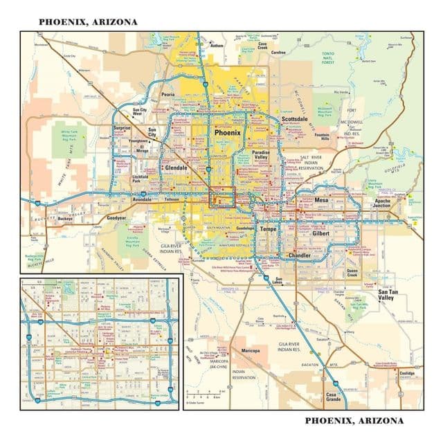 Phoenix stadsplattegrond